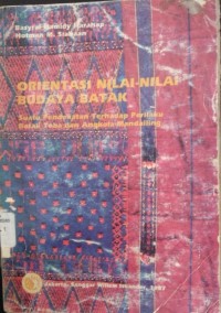 Image of Orientasi Nilai-Nilai Budaya Batak