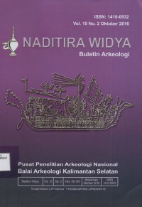 Image of Naditira Widya Buletin Arkeologi Vol. 10 No. 2 Oktober 2016
