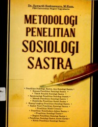 Image of Metodologi Penelitian Sosiologi  Sastra